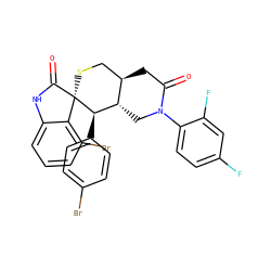 O=C1C[C@@H]2CS[C@]3(C(=O)Nc4cccc(Br)c43)[C@H](c3ccc(Br)cc3)[C@H]2CN1c1ccc(F)cc1F ZINC001772570375