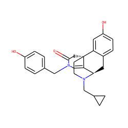 O=C1C[C@]23CCN(CC4CC4)[C@H](Cc4ccc(O)cc42)C3=CN1Cc1ccc(O)cc1 ZINC000150070886