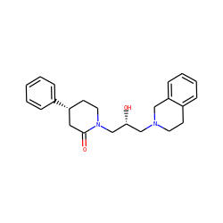 O=C1C[C@H](c2ccccc2)CCN1C[C@H](O)CN1CCc2ccccc2C1 ZINC000221117679