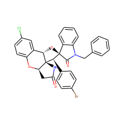 O=C1C[C@H]2Oc3ccc(Cl)cc3[C@@H]3O[C@@]4(C(=O)N(Cc5ccccc5)c5ccccc54)[C@@H](c4ccc(Br)cc4)[C@@]32N1 ZINC001772657605