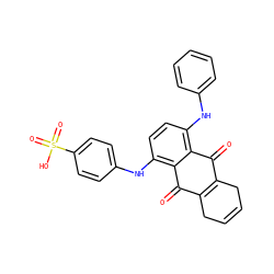 O=C1C2=C(CC=CC2)C(=O)c2c(Nc3ccc(S(=O)(=O)O)cc3)ccc(Nc3ccccc3)c21 ZINC000064510772