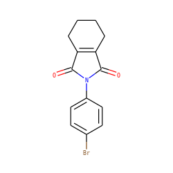 O=C1C2=C(CCCC2)C(=O)N1c1ccc(Br)cc1 ZINC000000900641