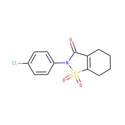 O=C1C2=C(CCCC2)S(=O)(=O)N1c1ccc(Cl)cc1 ZINC000103192649
