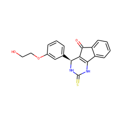 O=C1C2=C(NC(=S)N[C@H]2c2cccc(OCCO)c2)c2ccccc21 ZINC000101466681