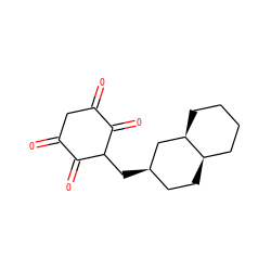O=C1CC(=O)C(=O)C(C[C@@H]2CC[C@@H]3CCCC[C@@H]3C2)C1=O ZINC000103246409