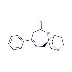 O=C1CC(c2ccccc2)=NC[C@@]2(CN3CCC2CC3)N1 ZINC000101450941