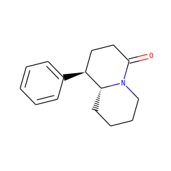 O=C1CC[C@H](c2ccccc2)[C@H]2CCCCN12 ZINC000028645399