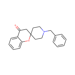 O=C1CC2(CCN(Cc3ccccc3)CC2)Oc2ccccc21 ZINC000003311595