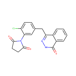 O=C1CCC(=O)N1c1cc(Cc2n[nH]c(=O)c3ccccc23)ccc1Cl ZINC000028524858