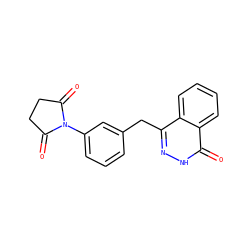 O=C1CCC(=O)N1c1cccc(Cc2n[nH]c(=O)c3ccccc23)c1 ZINC000003819356