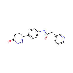 O=C1CCC(c2ccc(NC(=O)Cc3cccnc3)cc2)=NN1 ZINC000362476099