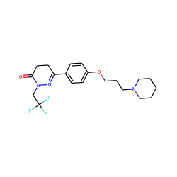 O=C1CCC(c2ccc(OCCCN3CCCCC3)cc2)=NN1CC(F)(F)F ZINC000073223316