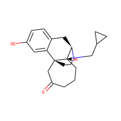 O=C1CCC[C@@]2(O)[C@H]3Cc4ccc(O)cc4[C@@]2(CCN3CC2CC2)C1 ZINC000653737752