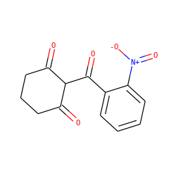 O=C1CCCC(=O)C1C(=O)c1ccccc1[N+](=O)[O-] ZINC000100821623