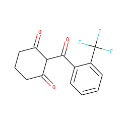 O=C1CCCC(=O)C1C(=O)c1ccccc1C(F)(F)F ZINC000100826763