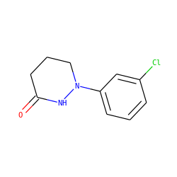 O=C1CCCN(c2cccc(Cl)c2)N1 ZINC000028765350