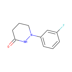 O=C1CCCN(c2cccc(F)c2)N1 ZINC000000180060