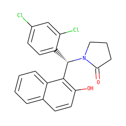 O=C1CCCN1[C@@H](c1ccc(Cl)cc1Cl)c1c(O)ccc2ccccc12 ZINC001772642986