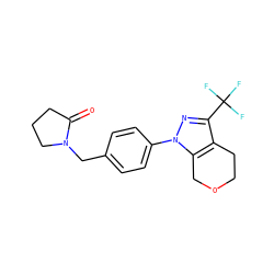 O=C1CCCN1Cc1ccc(-n2nc(C(F)(F)F)c3c2COCC3)cc1 ZINC000066101800