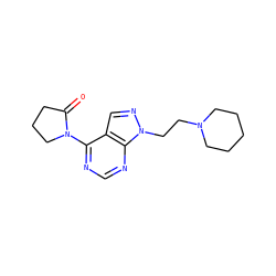 O=C1CCCN1c1ncnc2c1cnn2CCN1CCCCC1 ZINC000208723955