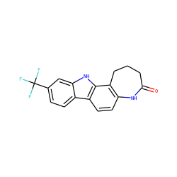 O=C1CCCc2c(ccc3c2[nH]c2cc(C(F)(F)F)ccc23)N1 ZINC000072110437