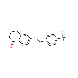 O=C1CCCc2cc(OCc3ccc(C(F)(F)F)cc3)ccc21 ZINC000169349245