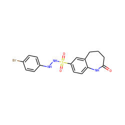O=C1CCCc2cc(S(=O)(=O)NNc3ccc(Br)cc3)ccc2N1 ZINC000653703918