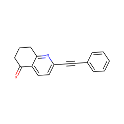 O=C1CCCc2nc(C#Cc3ccccc3)ccc21 ZINC000028967975