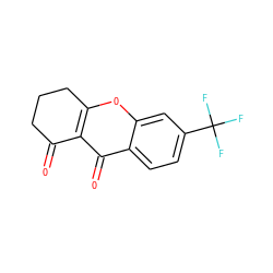 O=C1CCCc2oc3cc(C(F)(F)F)ccc3c(=O)c21 ZINC000063298598