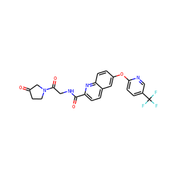 O=C1CCN(C(=O)CNC(=O)c2ccc3cc(Oc4ccc(C(F)(F)F)cn4)ccc3n2)C1 ZINC001772575892