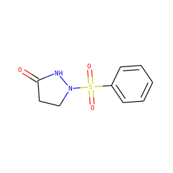O=C1CCN(S(=O)(=O)c2ccccc2)N1 ZINC000001402371