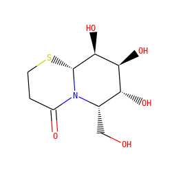 O=C1CCS[C@@H]2[C@@H](O)[C@@H](O)[C@H](O)[C@H](CO)N12 ZINC000299839454
