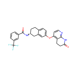 O=C1CCc2c(Oc3ccc4c(c3)C[C@H](NC(=O)c3cccc(C(F)(F)F)c3)CC4)ccnc2N1 ZINC000653808770