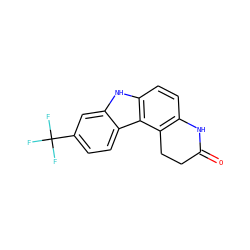 O=C1CCc2c(ccc3[nH]c4cc(C(F)(F)F)ccc4c23)N1 ZINC000072109077