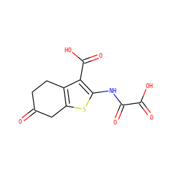 O=C1CCc2c(sc(NC(=O)C(=O)O)c2C(=O)O)C1 ZINC000013491472