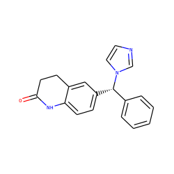 O=C1CCc2cc([C@@H](c3ccccc3)n3ccnc3)ccc2N1 ZINC000003791380