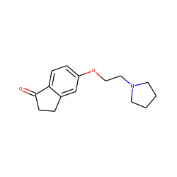 O=C1CCc2cc(OCCN3CCCC3)ccc21 ZINC000232416487
