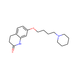 O=C1CCc2ccc(OCCCCN3CCCCC3)cc2N1 ZINC001772620111