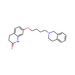 O=C1CCc2ccc(OCCCCN3CCc4ccccc4C3)cc2N1 ZINC000138813604