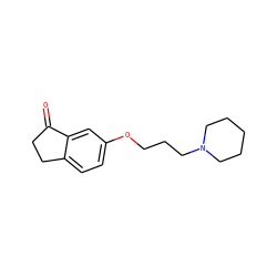 O=C1CCc2ccc(OCCCN3CCCCC3)cc21 ZINC000695683800