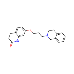 O=C1CCc2ccc(OCCCN3CCc4ccccc4C3)cc2N1 ZINC000138814010