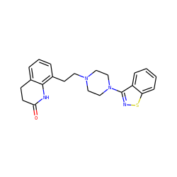 O=C1CCc2cccc(CCN3CCN(c4nsc5ccccc45)CC3)c2N1 ZINC000028527976