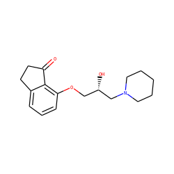 O=C1CCc2cccc(OC[C@H](O)CN3CCCCC3)c21 ZINC000096941786