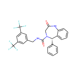 O=C1CN(C(=O)NCc2cc(C(F)(F)F)cc(C(F)(F)F)c2)[C@@H](c2ccccc2)c2ccccc2N1 ZINC000026165049