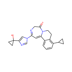 O=C1CN=C(n2cnc(C3(O)CC3)c2)C=C2c3cccc(C4CC4)c3CCN12 ZINC000149212961