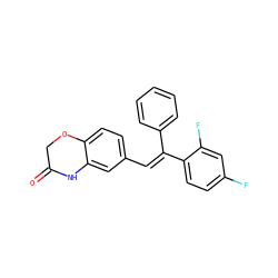 O=C1COc2ccc(/C=C(\c3ccccc3)c3ccc(F)cc3F)cc2N1 ZINC000653727974