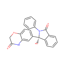 O=C1COc2ccc([C@]3(O)c4ccccc4C(=O)N3c3ccccc3)cc2N1 ZINC000116255172