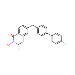 O=C1Cc2cc(Cc3ccc(-c4ccc(F)cc4)cc3)ccc2C(=O)N1O ZINC000299862539