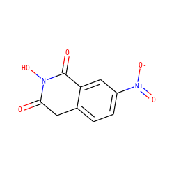 O=C1Cc2ccc([N+](=O)[O-])cc2C(=O)N1O ZINC000040860693