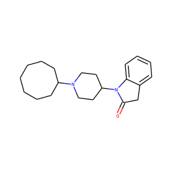 O=C1Cc2ccccc2N1C1CCN(C2CCCCCCC2)CC1 ZINC000013561277